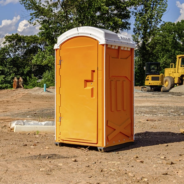 how often are the portable restrooms cleaned and serviced during a rental period in Indian Mountain Lake